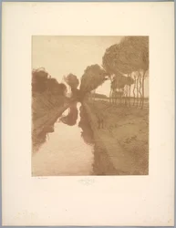 Suite de paysages : Paysage, Planche 3, Remarque, Chauve-souris, 1892-1893