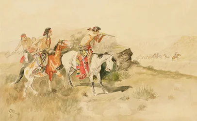Attaque contre les muletiers, vers 1895