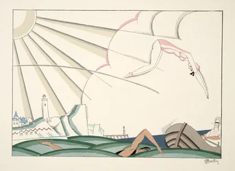Bain de Mer, de Sports & Divertissements, pub. 1914