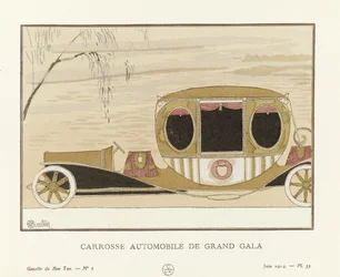 Carrosse automobile de grand gala, pub. 1914