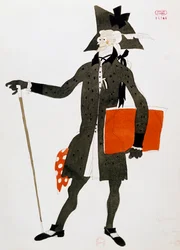 Costume pour le personnage du notaire de Le Barbier de Séville de Gioacchino Rossini