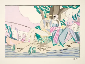 La Pêche, de Sports & Divertissements, pub. 1914