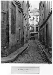 Cul-de-sac Saint-Ambroise, depuis la rue du Haut-Pavé, Paris, 1858-78