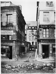 Paris 4 rue de Breteuil, vue prise de la rue Réaumur vers la rue Vaucanson, 1858-78