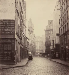Rue des Lombards, from the rue des Lavandières Sainte-Opportune,1864 (photo)