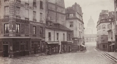 Rue du Haut-Pavé, Panthéon au loin, 1865-69