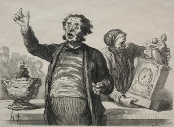 La salle des ventes : Le crieur public