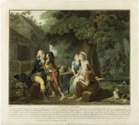 The Arrival of Monsieur de la Bourdonnais, plate 3 from Paul et Virginie