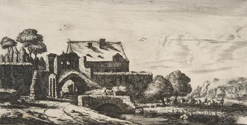 Un moulin à eau près de Saint-Denis, 1850