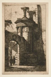 Entrée du couvent des capucins français à Athènes