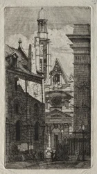 Eaux-fortes de Paris : Église Saint-Étienne-du-Mont
