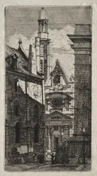 Eaux-fortes de Paris : Église Saint-Étienne-du-Mont
