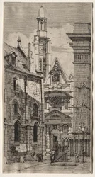 Gravures de Paris : Église Saint-Étienne-du-Mont