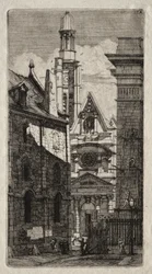 Eaux-fortes de Paris : Église Saint-Étienne-du-Mont, 1852