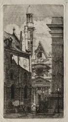 Eaux-fortes de Paris : Église Saint-Étienne-du-Mont, 1852