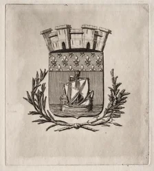 Gravures de Paris : Les Armes symboliques de la ville de Paris