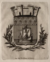 Eaux-fortes de Paris : Les Armes symboliques de la ville de Paris, 1854