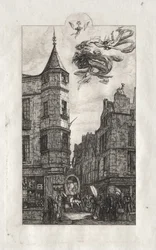 Eaux-fortes de Paris : Tourelle, rue de l