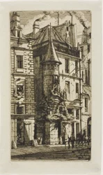 Maison avec une tourelle, rue de la Tixeranderie