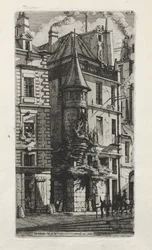 Maison avec une tourelle, rue de la Tixeranderie, Paris