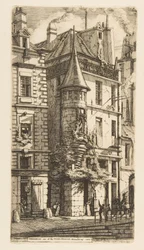 Maison avec tourelle, rue de la Tixéranderie, Paris