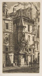 Maison avec une tourelle, rue de la Tixéranderie, Paris