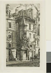 Maison avec une tourelle, rue de la Tixeranderie
