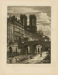 Vue de la rue Neuve Saint-Étienne-du-Mont