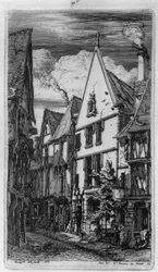La rue des Toiles à Bourges