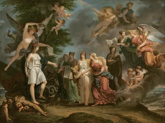 La France triomphante encourageant les sciences et les arts pendant la guerre, 1794