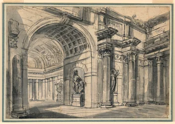 Fantaisie architecturale : Intérieur de palais