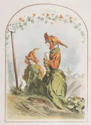 Capucine, de Les Fleurs Animées, 1820-70