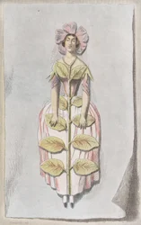 Pervenche Desséchée, de Les Fleurs Animées, 1847
