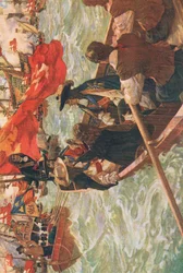 Arrivée de Charles II, illustration tirée de The History of the British People publié par Waverley, vers 1940 (lithographie en couleur)
