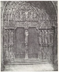 Cathédrale de Chartres, portail central du transept sud; Le Jugement dernier