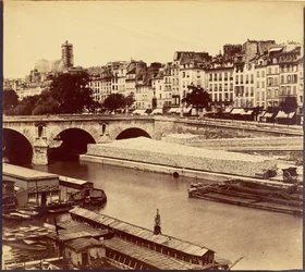 Le Pont Marie et les quais des Célestins, vus du quai d