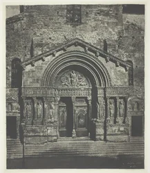 Arles : Le porche ouest de Saint-Trophime, 21 octobre 1854, imprimé en 1982