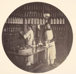 Asile Impérial de Vincennes, la pharmacie, 1858-59