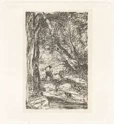 Planche XI - Le Bûcheron,vers 1857 (estampe)