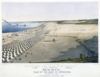 Vue aérienne du camp de l