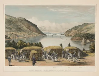 Batterie de siège, West Point - Vue vers le nord