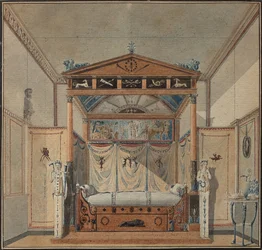 Conception du lit, vers 1800