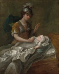 Princesse Augusta bébé, avec Britannia