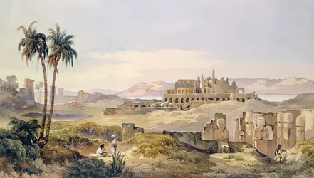 Vue des ruines de Karnak en Égypte