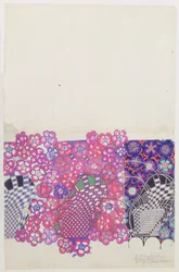 Motif de fleur de tabac bleu et rose