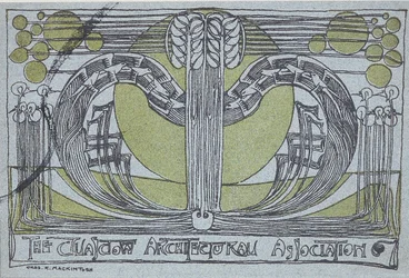 Programme de Conversazione pour la Glasgow Architectural Association, 1894