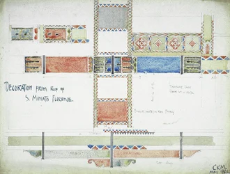 Décoration du toit de S. Miniato, Florence, 1891