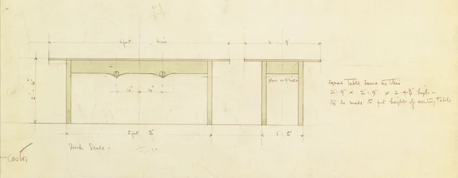 Conception pour une table à manger et une petite table