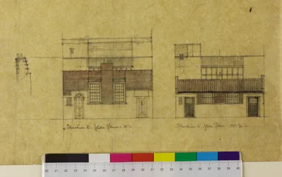 Studio de Harold Squire : élévations, élévation alternative à Glebe Place