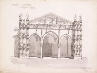 Cathédrale de Palerme, étude du porche d